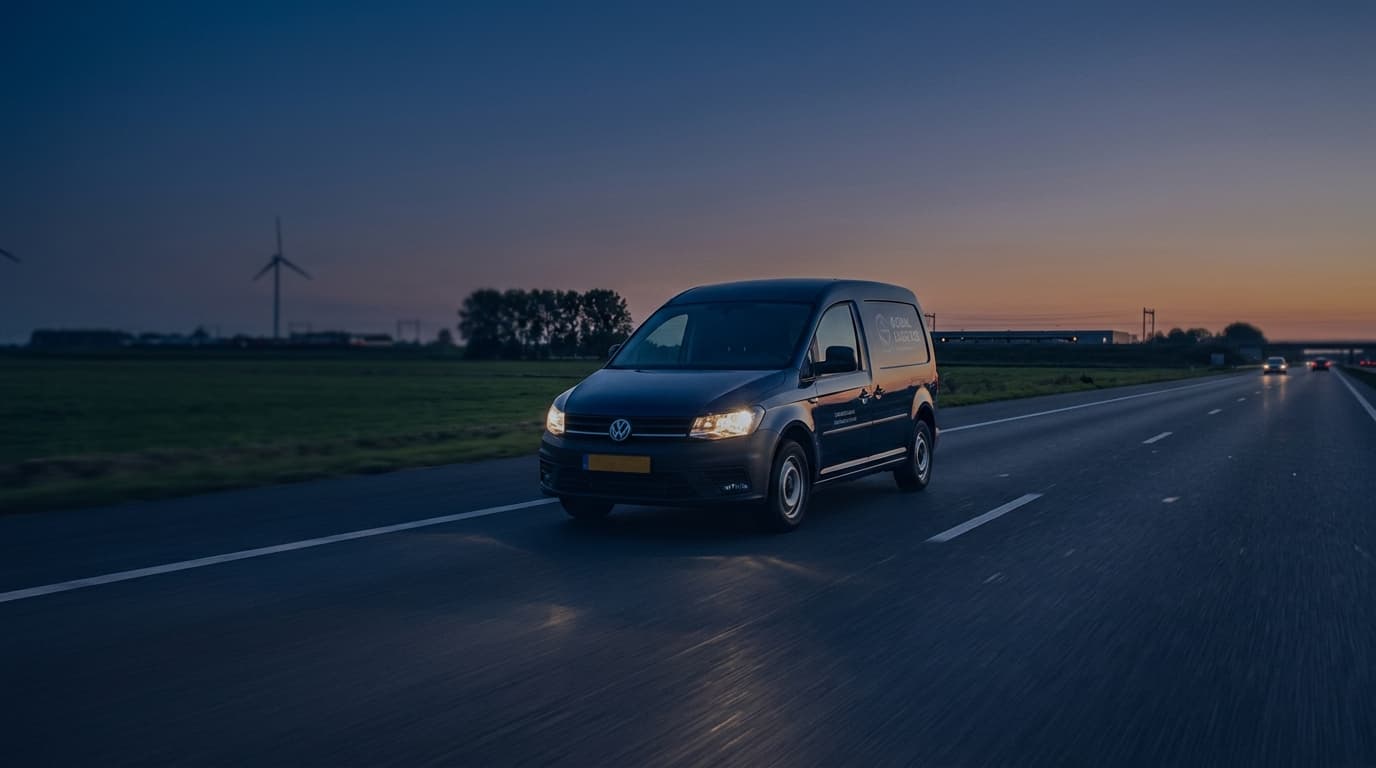 OnPoint Koeriers voertuig gereed voor direct spoedtransport in Nederland