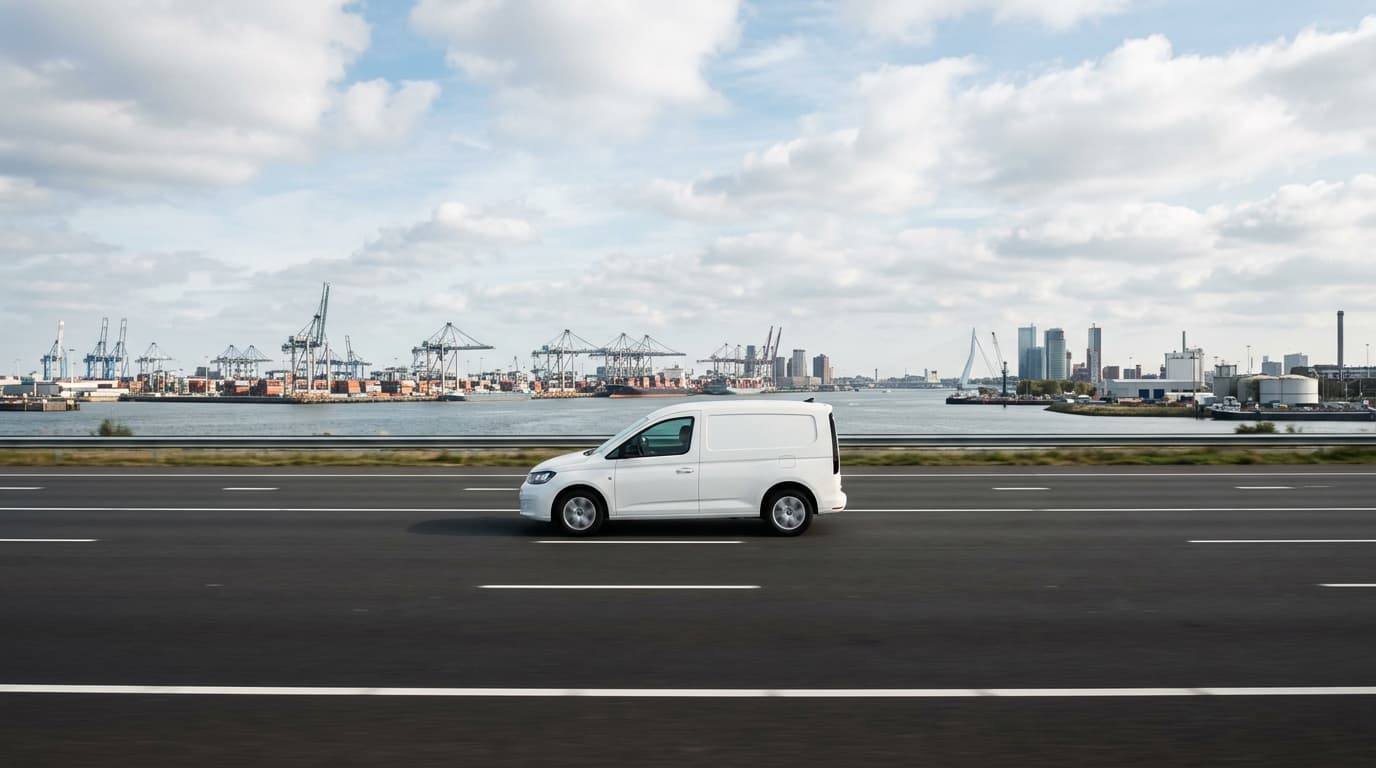 OnPoint Koeriers voertuig gereed voor direct spoedtransport in Rotterdam